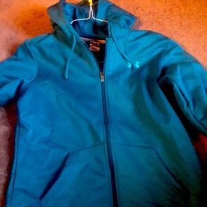 Under Armour  teal full zip sweatshirt